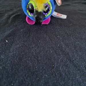 Beanie baby Ty Blue and Yellow Small Pet bird Plush Toy